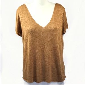 Project Social T V-Neck Textured tee SZ M